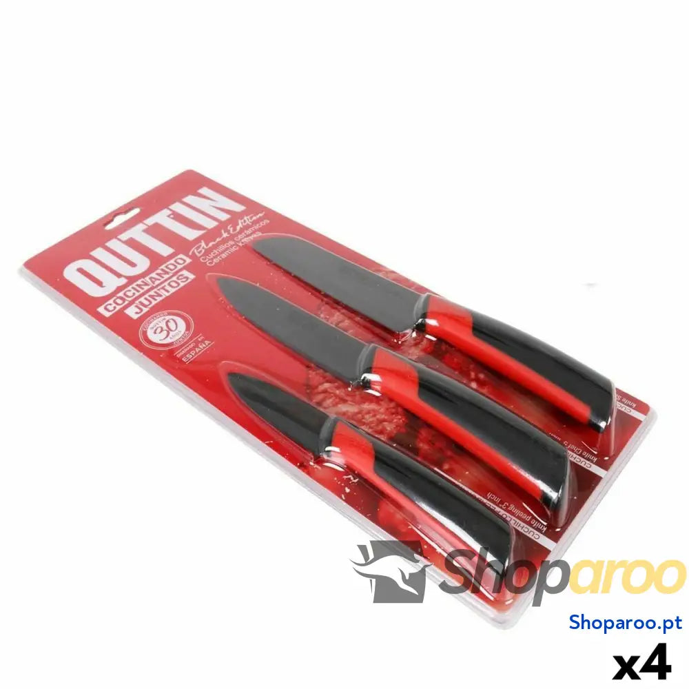 Conjunto de Facas Quttin Cerâmica (4 Unidades)