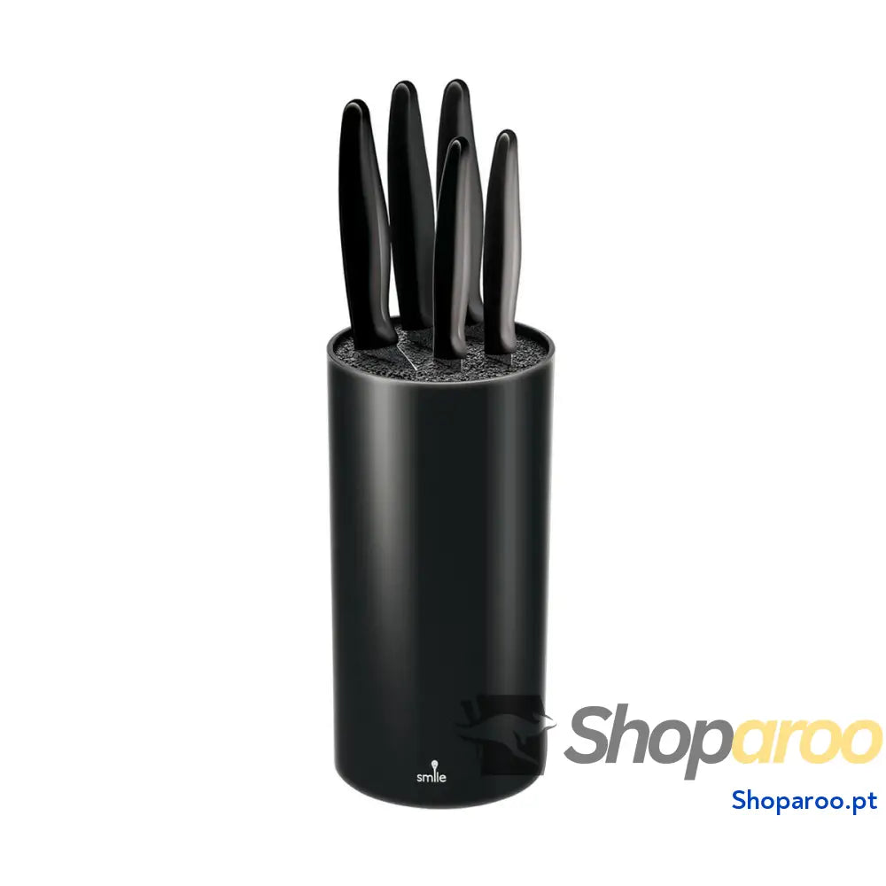 Conjunto de Facas Smile SNS-3 Preto Aço inoxidável Plástico 6 Peças