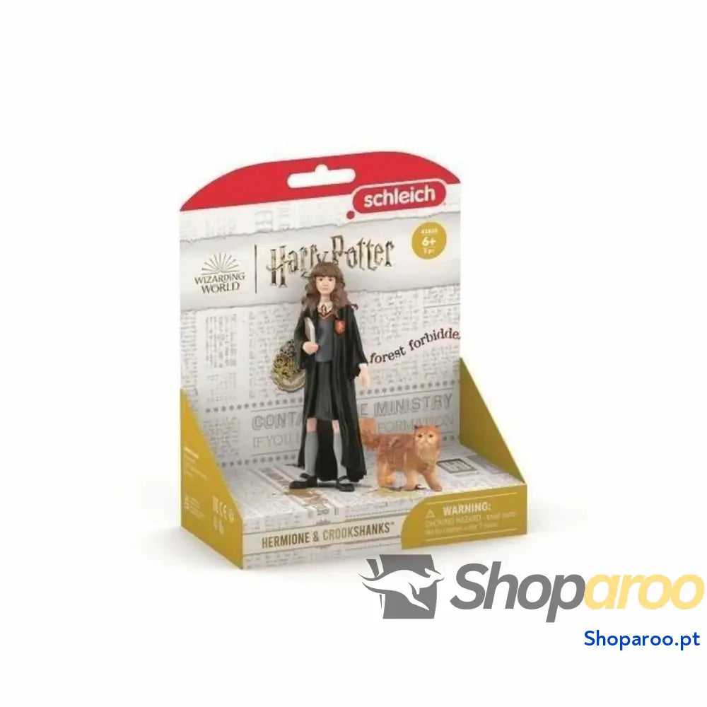 Conjunto de Figuras Harry Potter Hermione & Crookshanks