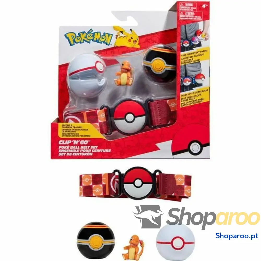 Conjunto de Figuras Pokémon Clip 'N' Go - Charmander 5 cm 5 Peças