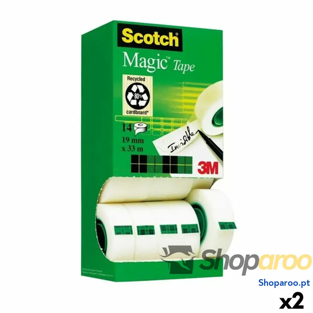 Conjunto de Fitas-Cola Scotch Invisible Magic 14 Partes 19 mm x 33 m (2 Unidades)