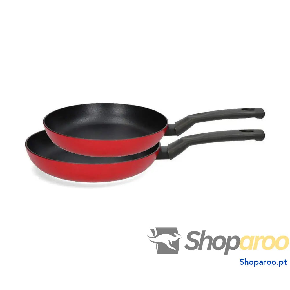 Conjunto de Frigideiras Fagor Preto Vermelho Alumínio