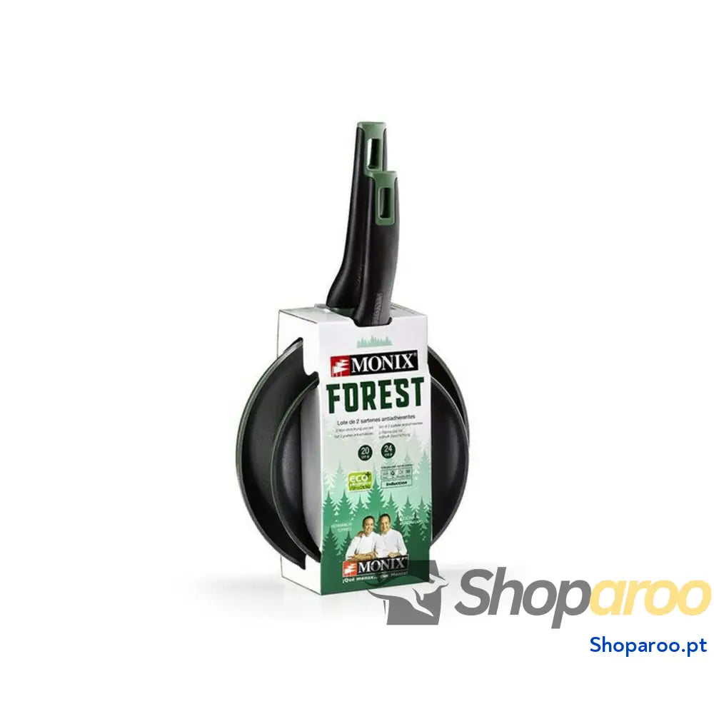 Conjunto de Frigideiras Monix FOREST M501235 Preto Alumínio