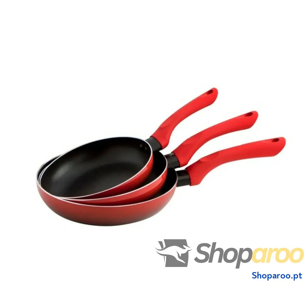 Conjunto de Frigideiras Quid Tokio Vermelho Metal (3 pcs)
