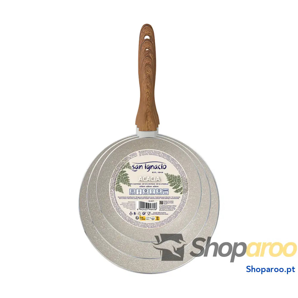 Conjunto de Frigideiras San Ignacio Creme Alumínio Ø 16 x 3,5 cm 20 4,5 24 3 Peças