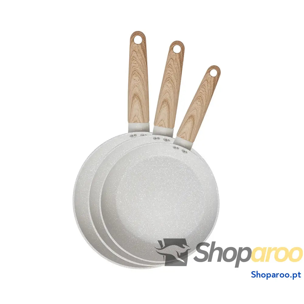 Conjunto de Frigideiras San Ignacio Creme Ø 18 x 4 cm 22 5 26 3 Peças