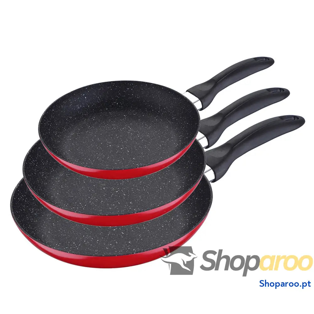 Conjunto de Frigideiras San Ignacio Vermelho Alumínio