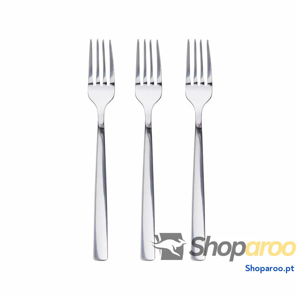 Conjunto de Garfos Sobremesa San Ignacio Earth SG7782 Aço inoxidável Brilho (3 Unidades)