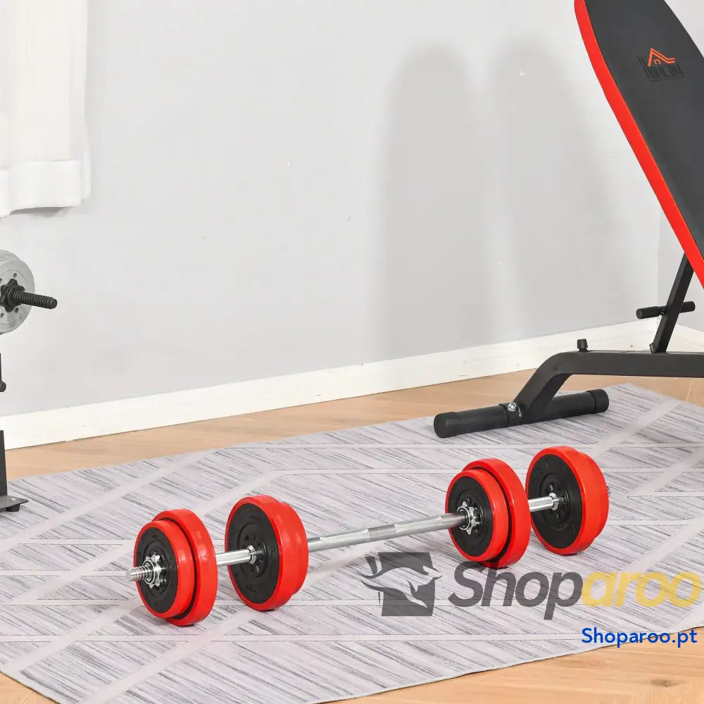 Conjunto de Halteres Ajustáveis 20kg para Treino em Casa ou Academia