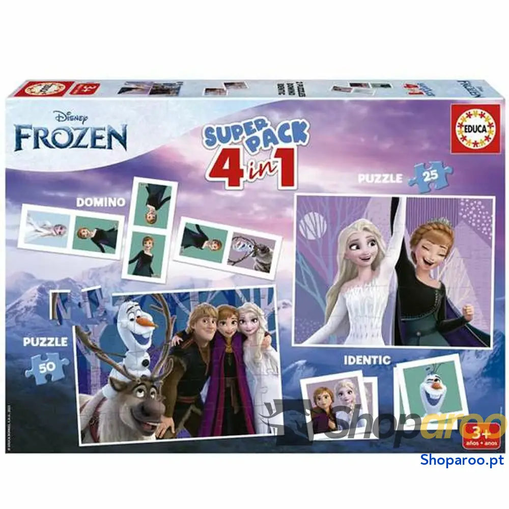 Conjunto de Jogos Habilidade Frozen 4 em 1