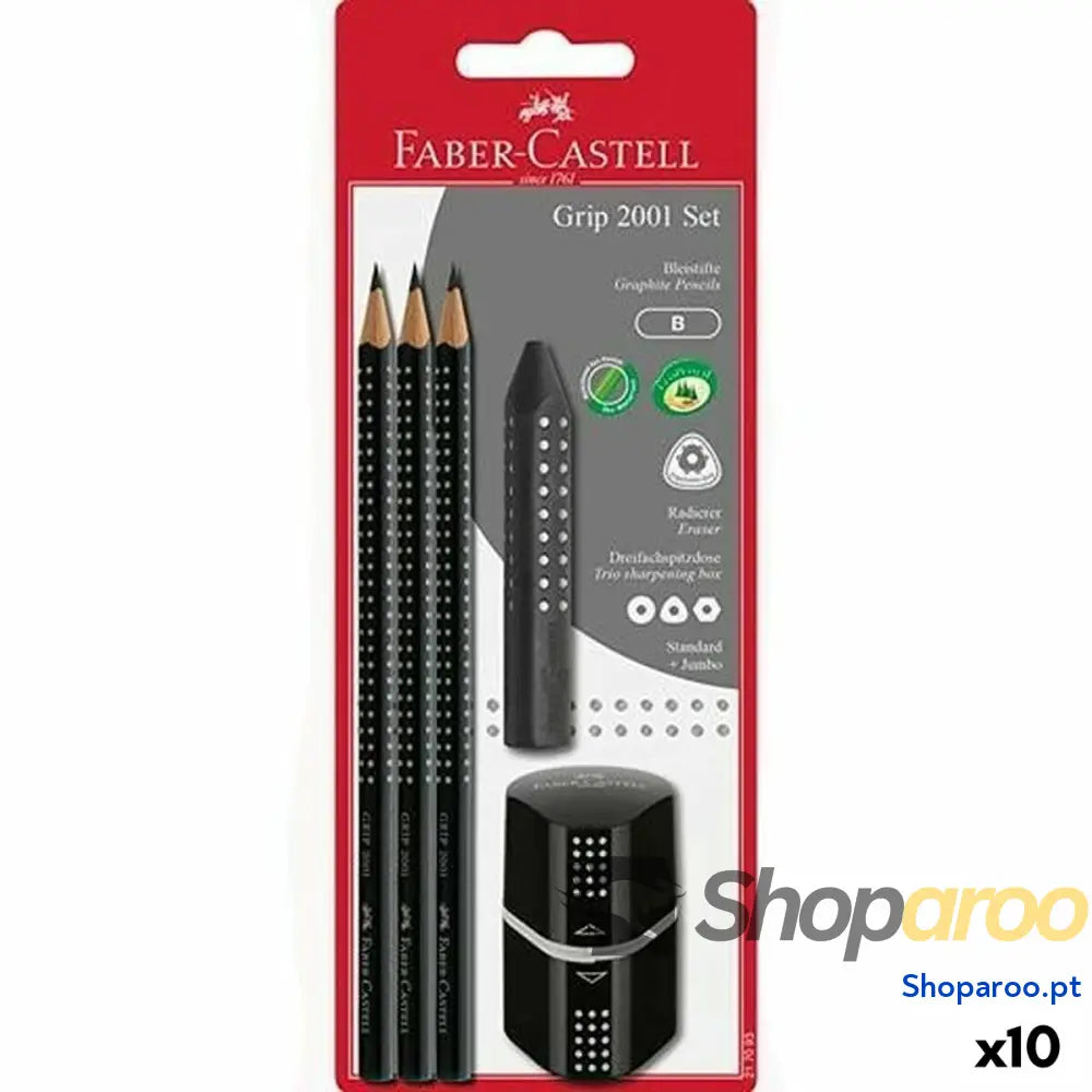 Conjunto de Lápis Faber-Castell Preto (5 Unidades) (10 Unidades)