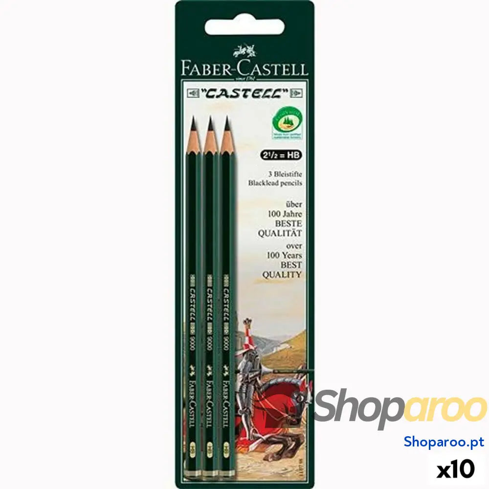 Conjunto de Lápis Faber-Castell Sextavado HB (10 Unidades)