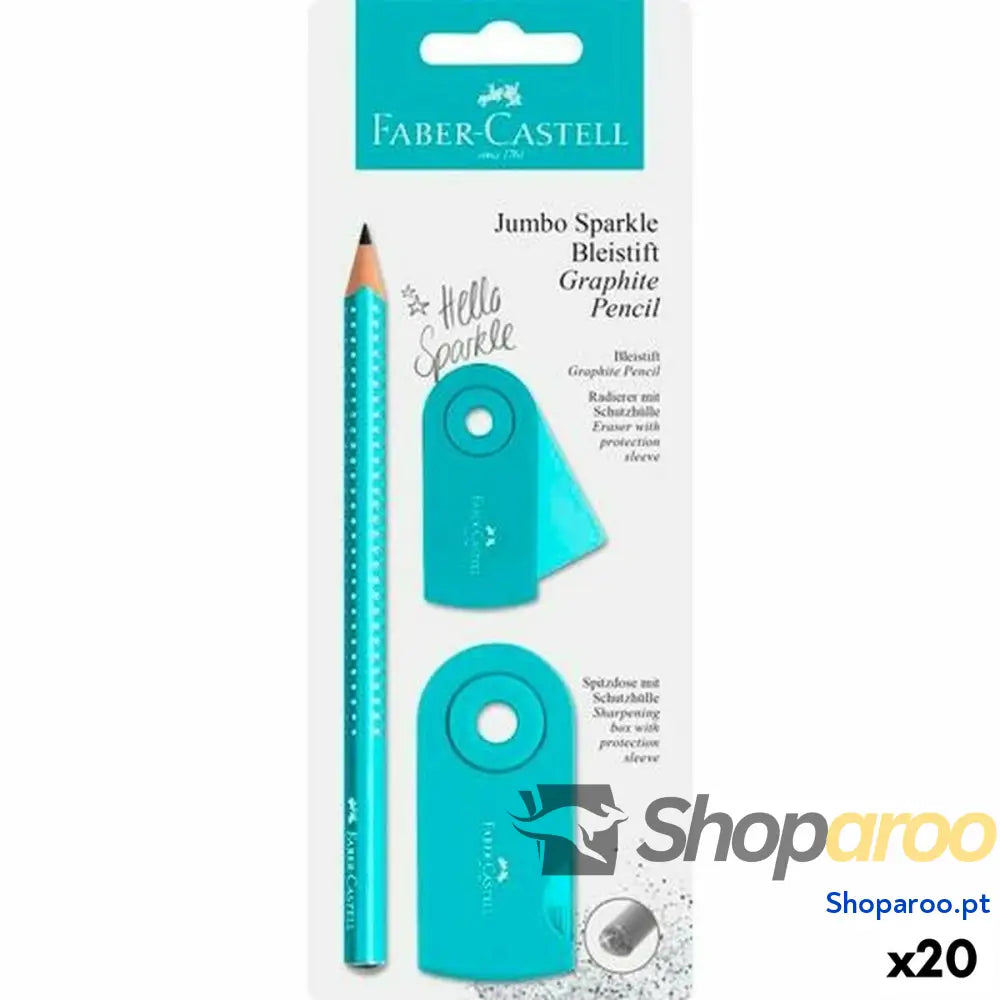 Conjunto de Lápis Faber-Castell Turquesa (3 Peças) (20 Unidades)