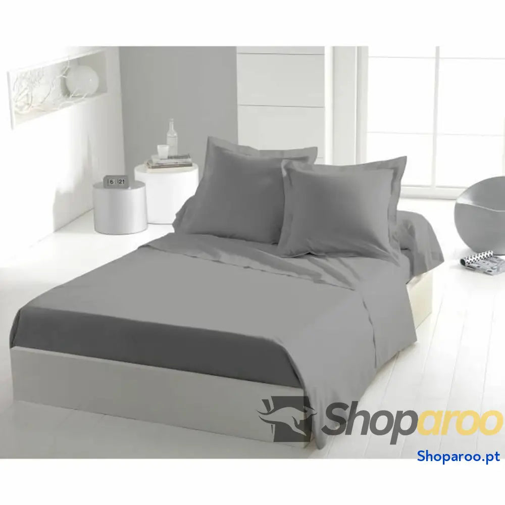 Conjunto de Lençóis HOME LINGE PASSION Flat sheet Cinzento Cama individual 180 x 290 cm