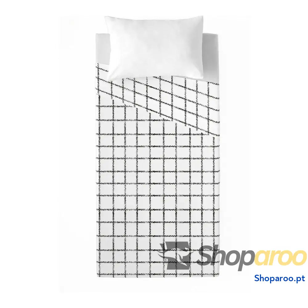Conjunto de Lençóis Popcorn Ian Bw Solteiro 160 x 270 cm