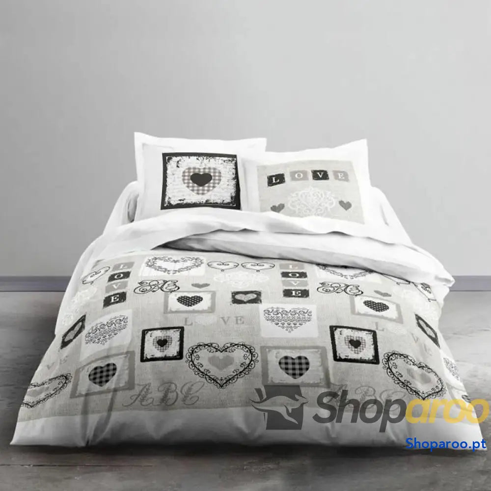 Conjunto de Lençóis TODAY Corações Branco Cama dupla 240 x 260 cm