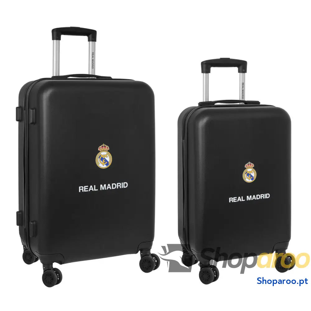Conjunto de malas Real Madrid C.F. + mediano 24 Trólei Azul Marinho 40 x 63 x 26 cm (2 Peças)