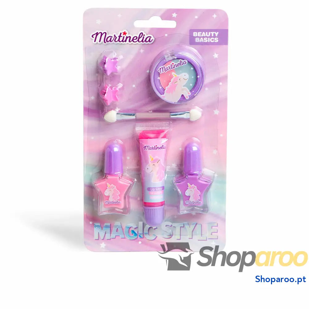 Conjunto de Maquilhagem Infantil Martinelia Unicorn Beauty Basics (7 Unidades)
