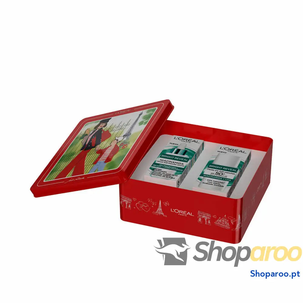 Conjunto de Maquilhagem L'Oreal Make Up BRIGHT REVEAL NIACINAMIDA 2 Peças