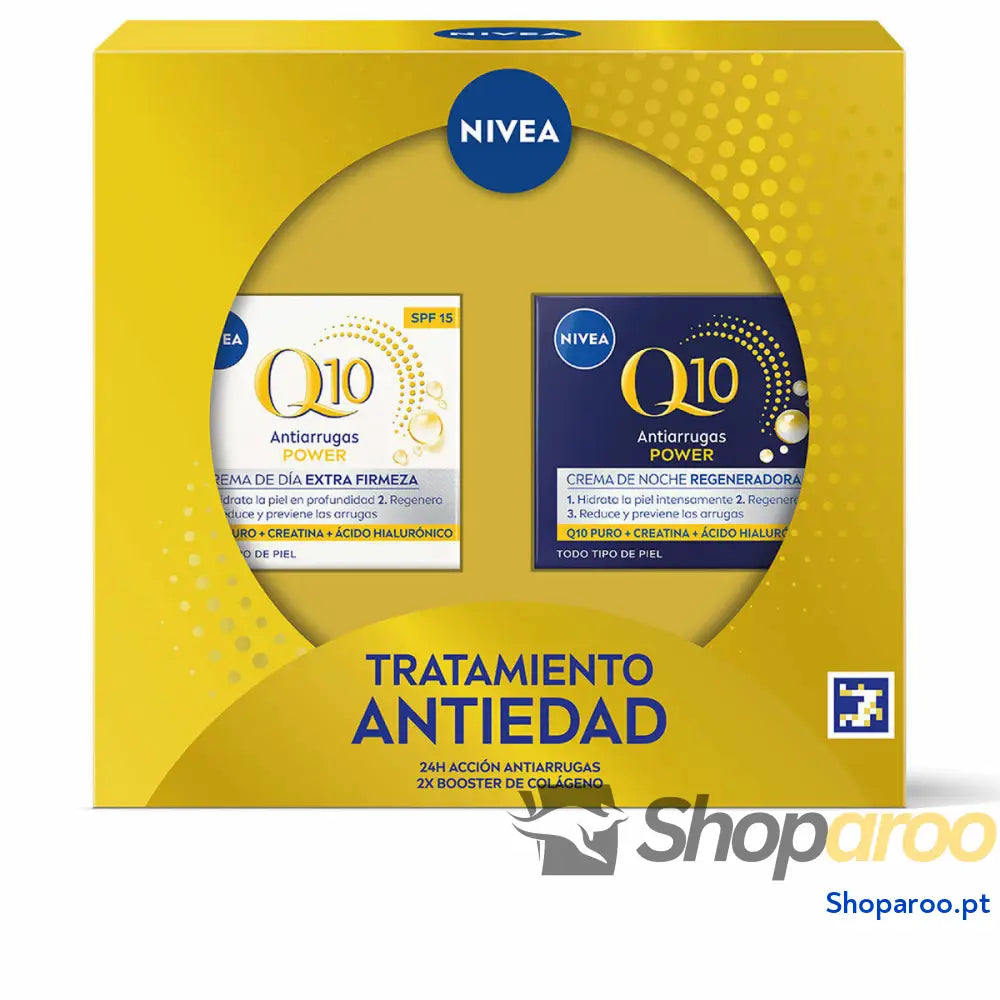 Conjunto de Maquilhagem Nivea Q10 ANTI-ARRUGAS 2 Peças
