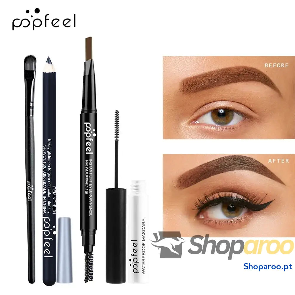 Conjunto de maquilhagem POPFEEL com sombra olhos e eyeliner