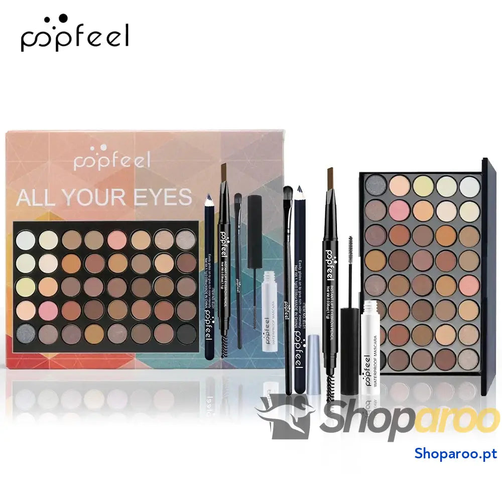 Conjunto de maquilhagem POPFEEL com sombra olhos e eyeliner