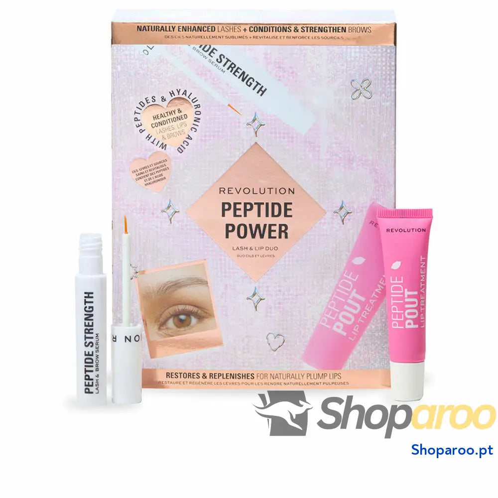 Conjunto de Maquilhagem Revolution Make Up PEPTIDE POWER 2 Peças
