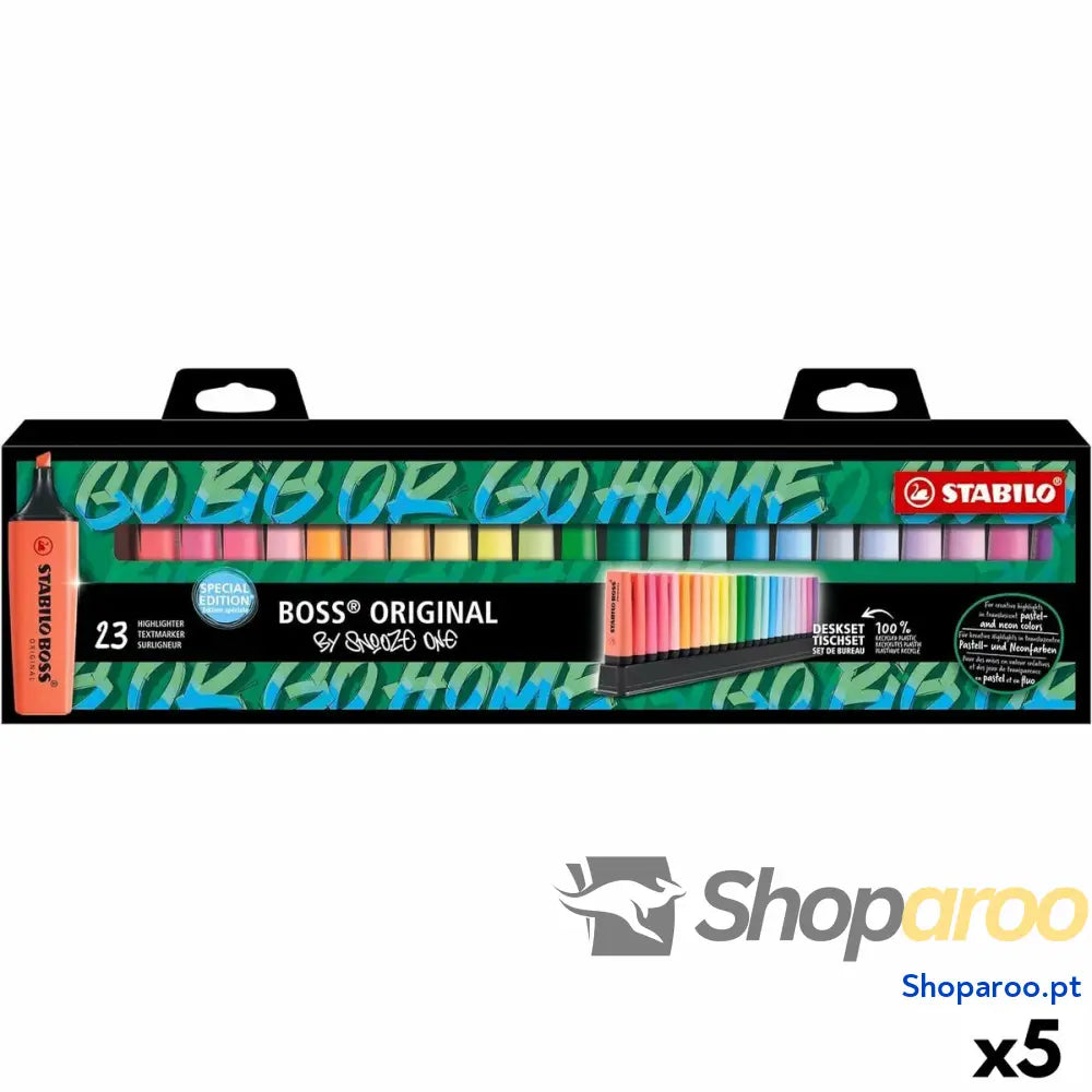 Conjunto de Marcadores Fluorescentes Stabilo Boss Snooze Multicolor (5 Unidades)