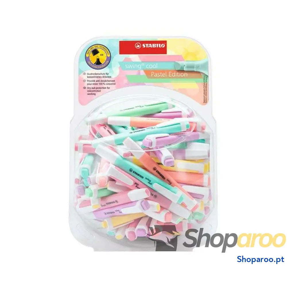 Conjunto de Marcadores Fluorescentes Stabilo Swing Cool 100 Peças