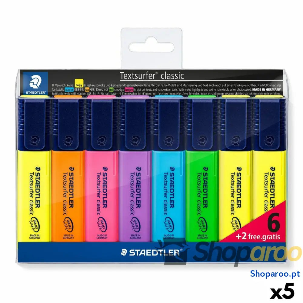 Conjunto de Marcadores Fluorescentes Staedtler Textsurfer Classic Multicolor (5 Unidades)