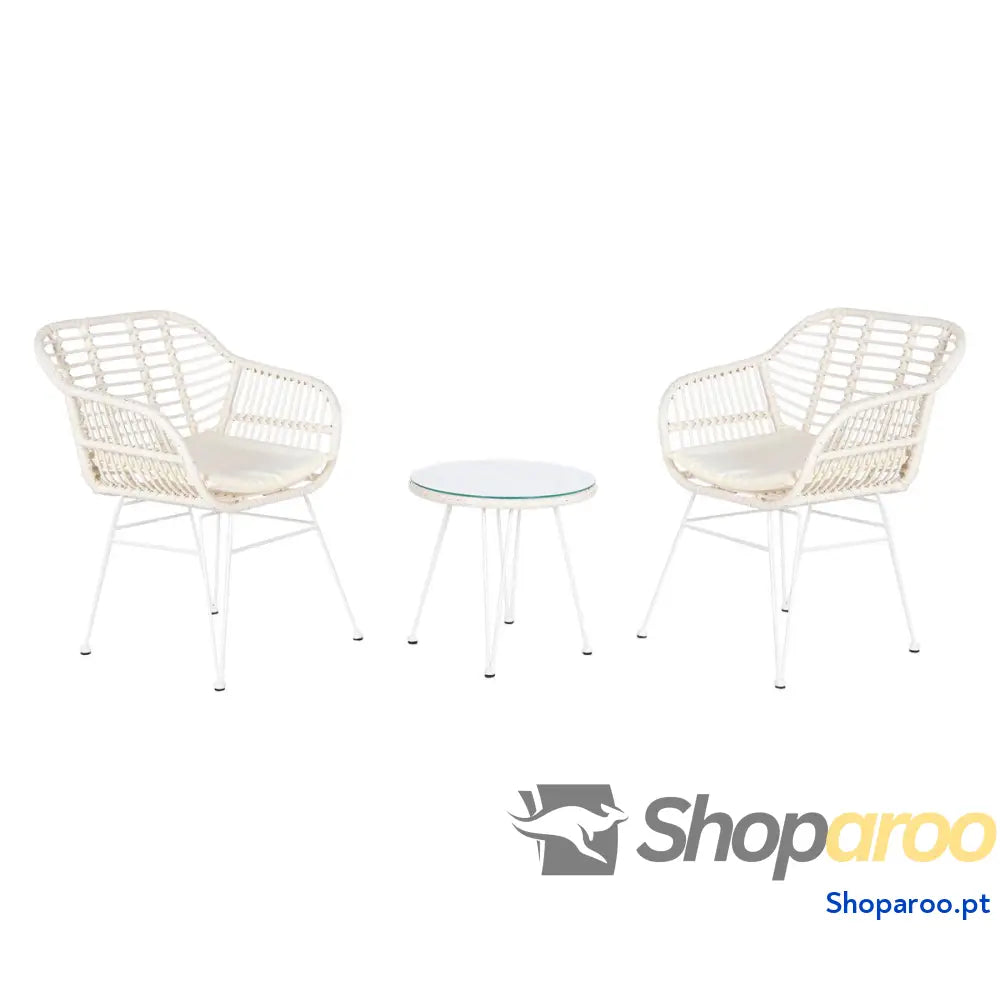 Conjunto de mesa com 2 cadeiras DKD Home Decor 56 x 57,5 x 82 cm
