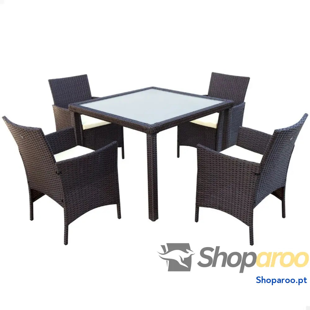 Conjunto de mesa com 4 cadeiras Aktive