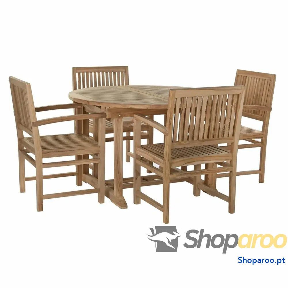 Conjunto de mesa com 4 cadeiras DKD Home Decor 75 cm 120 x 120 x 75 cm  