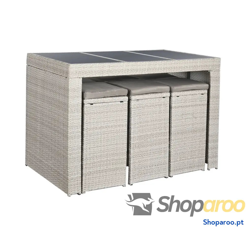 Conjunto de mesa com 6 cadeiras DKD Home Decor 143 x 80 x 100 cm