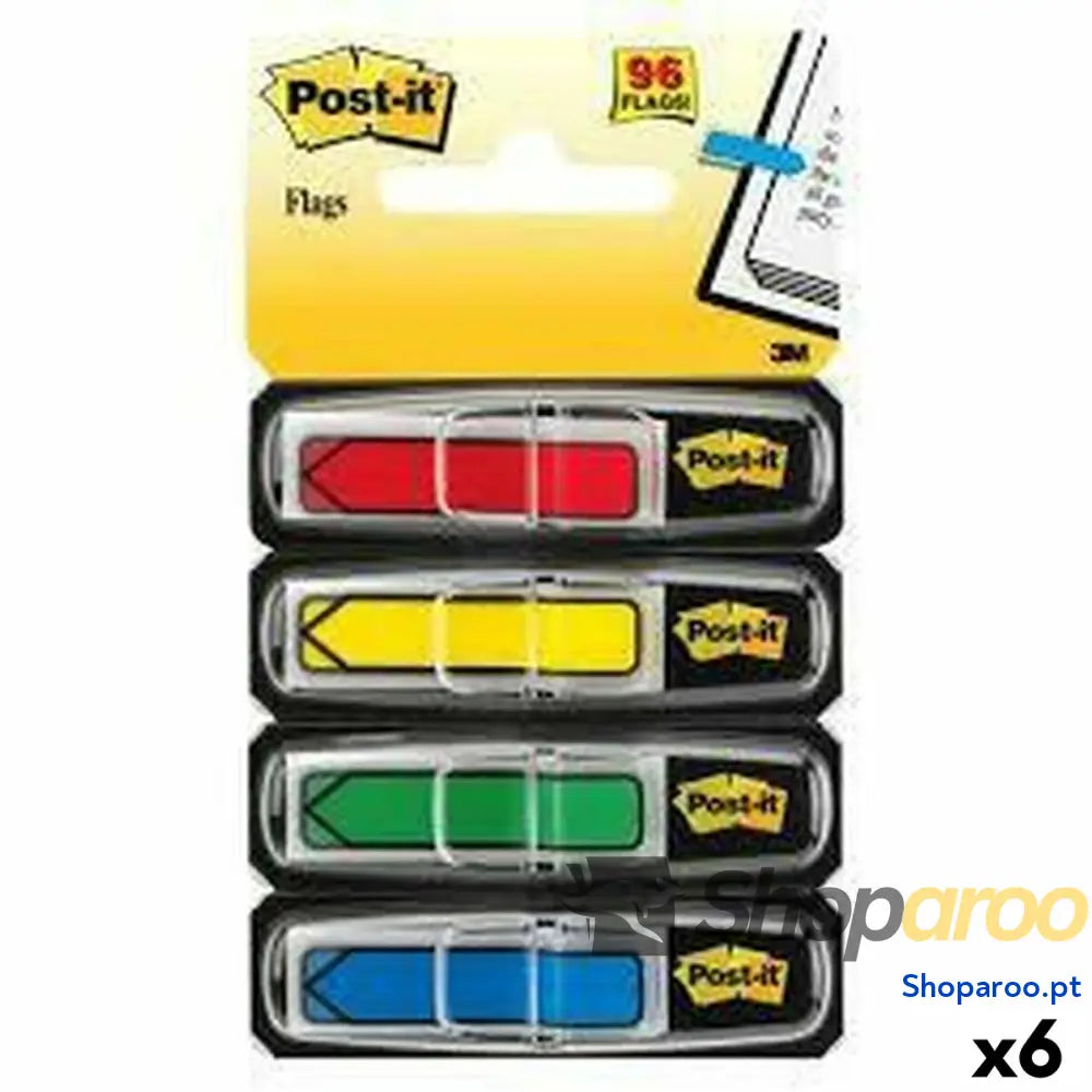 Conjunto de Notas Adesivas Post-it Index Multicolor 12 x 43,1 mm (6 Unidades)