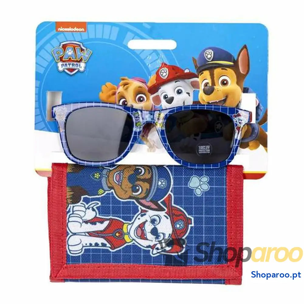 Conjunto de óculos de sol e carteira The Paw Patrol 2 Peças Azul