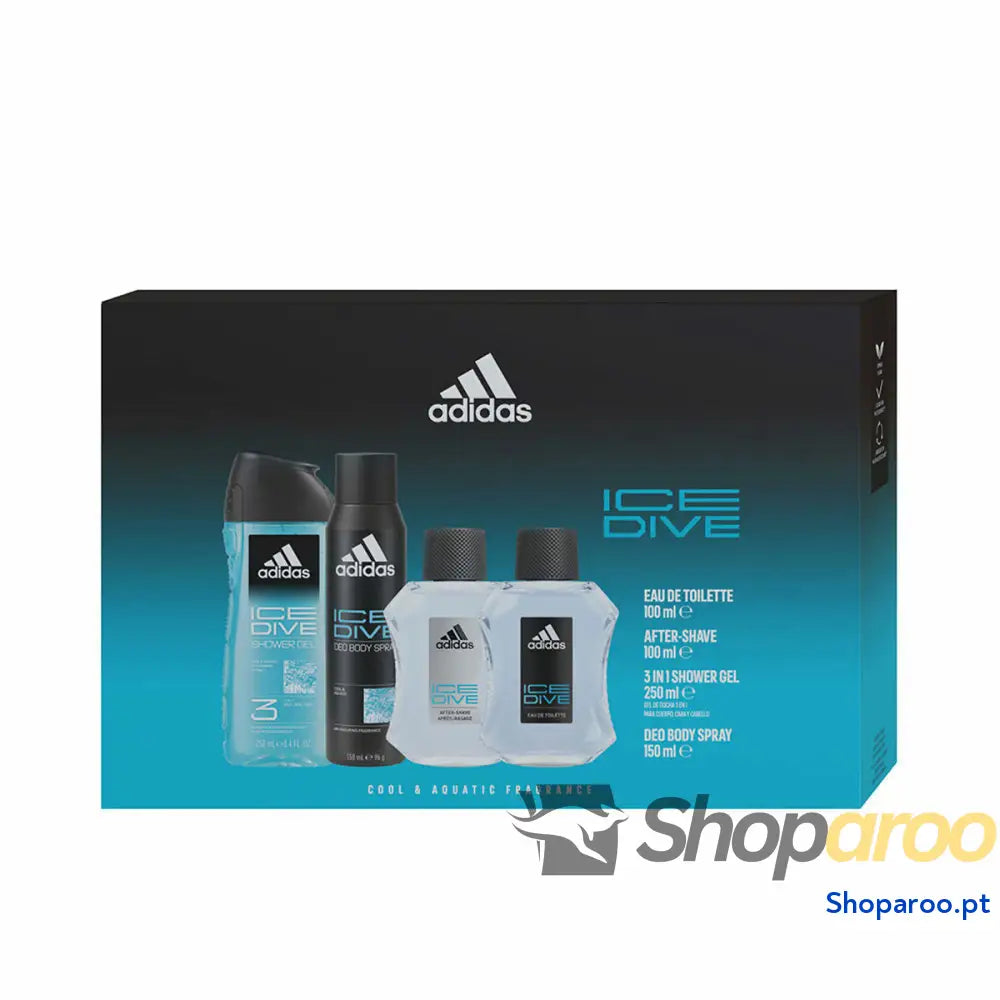 Conjunto de Perfume Homem Adidas ICE DIVE 4 Peças