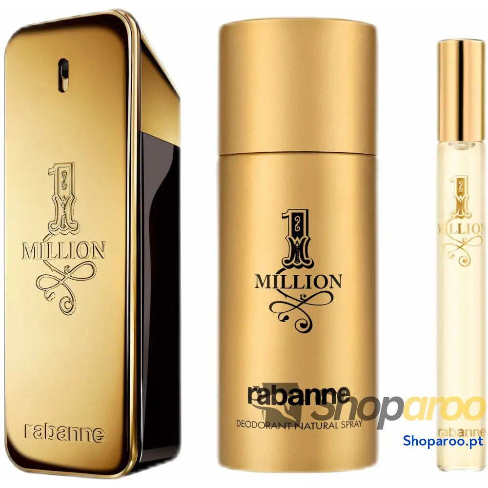 Conjunto de Perfume Homem Paco Rabanne 1 Million 3 Peças