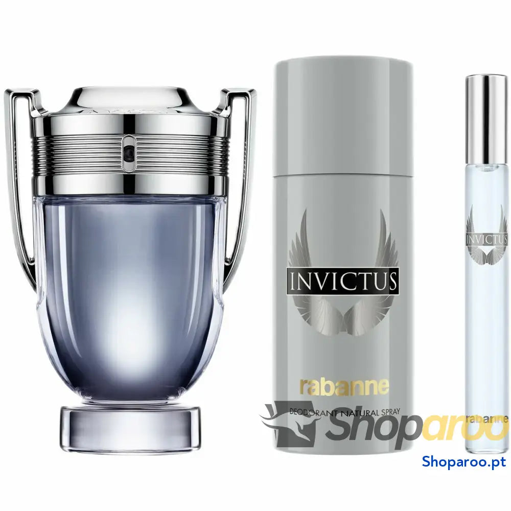 Conjunto de Perfume Homem Paco Rabanne Invictus 3 Peças