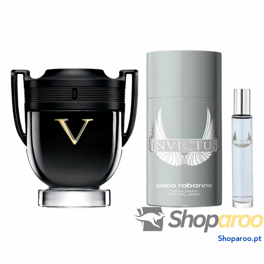 Conjunto de Perfume Homem Paco Rabanne INVICTUS EDP