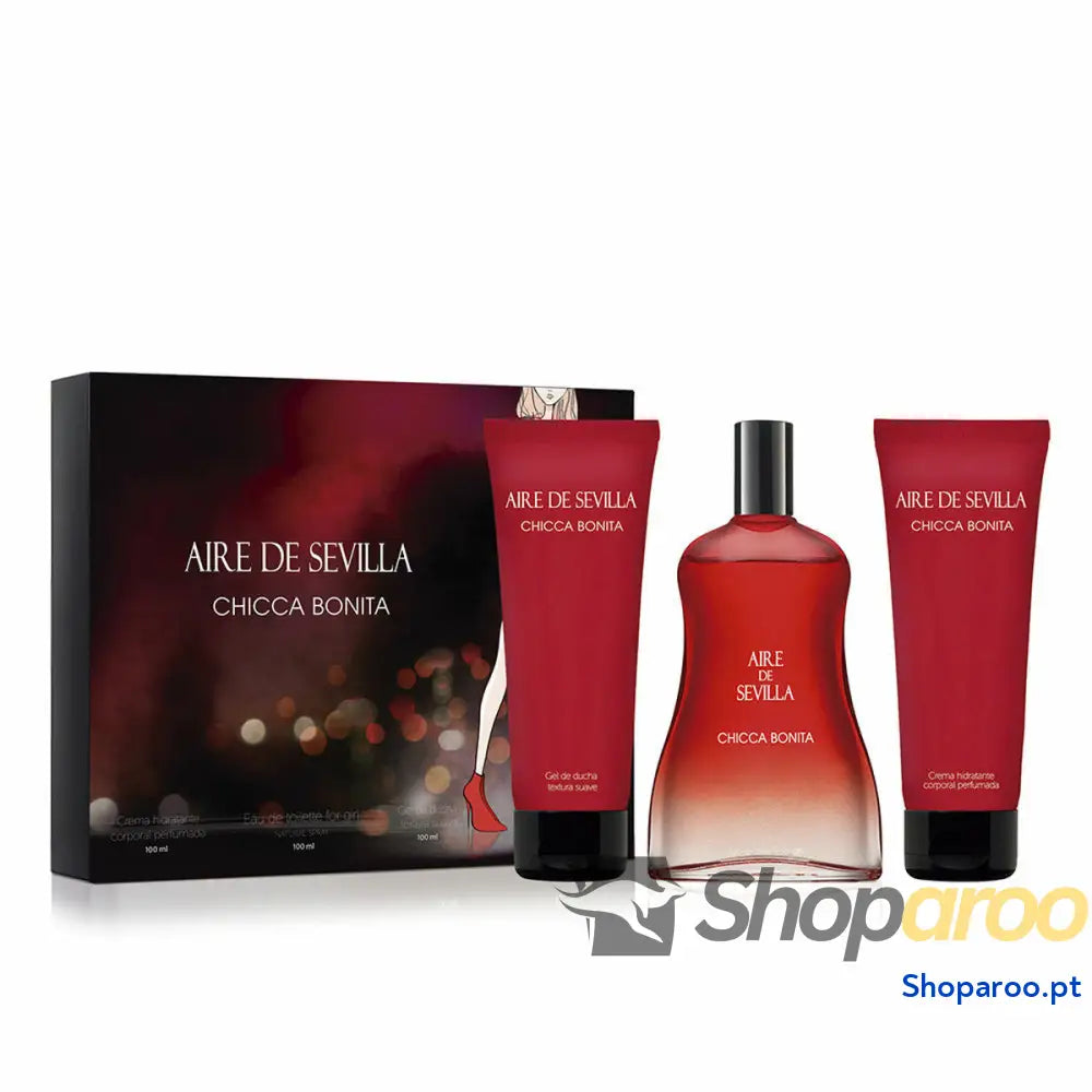 Conjunto de Perfume Mulher Aire Sevilla Chicca Bonita 3 Peças