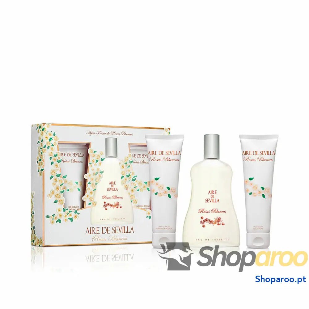 Conjunto de Perfume Mulher Aire Sevilla Rosas Blancas 3 Peças
