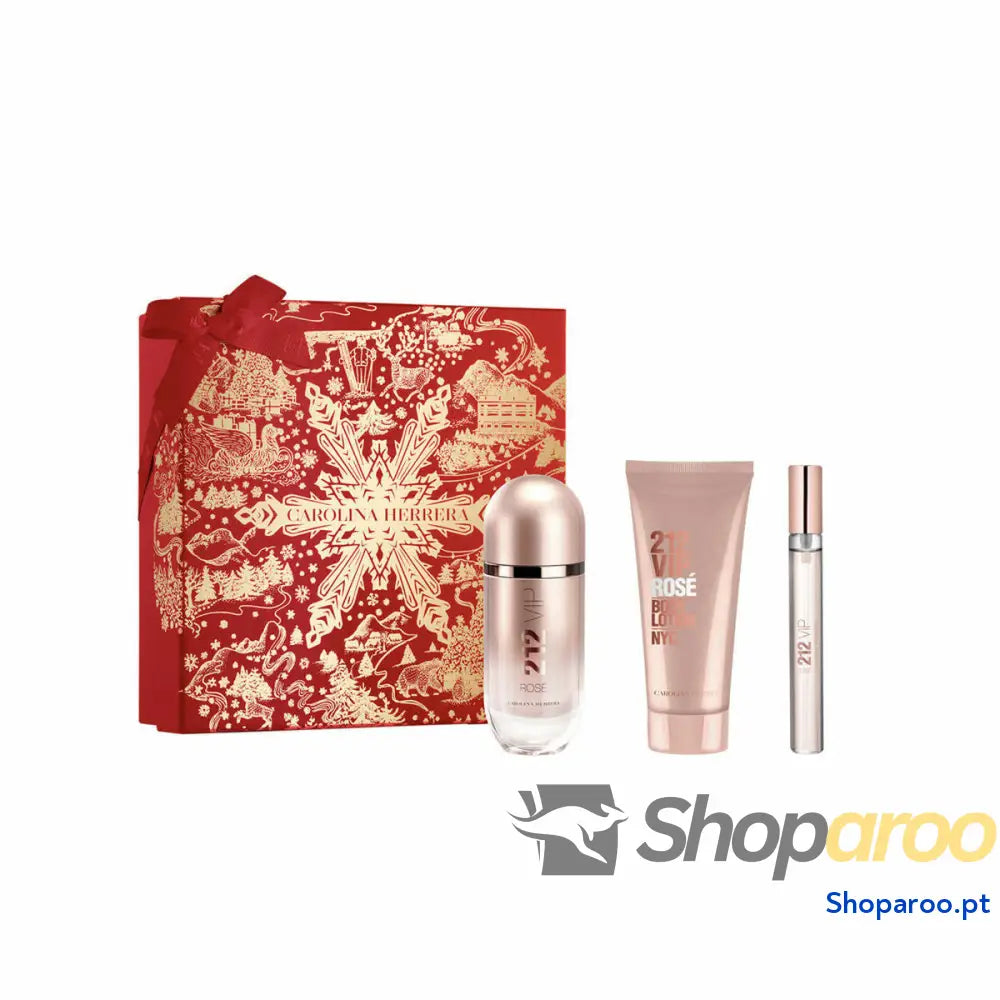 Conjunto de Perfume Mulher Carolina Herrera 212 VIP Rosé 3 Peças