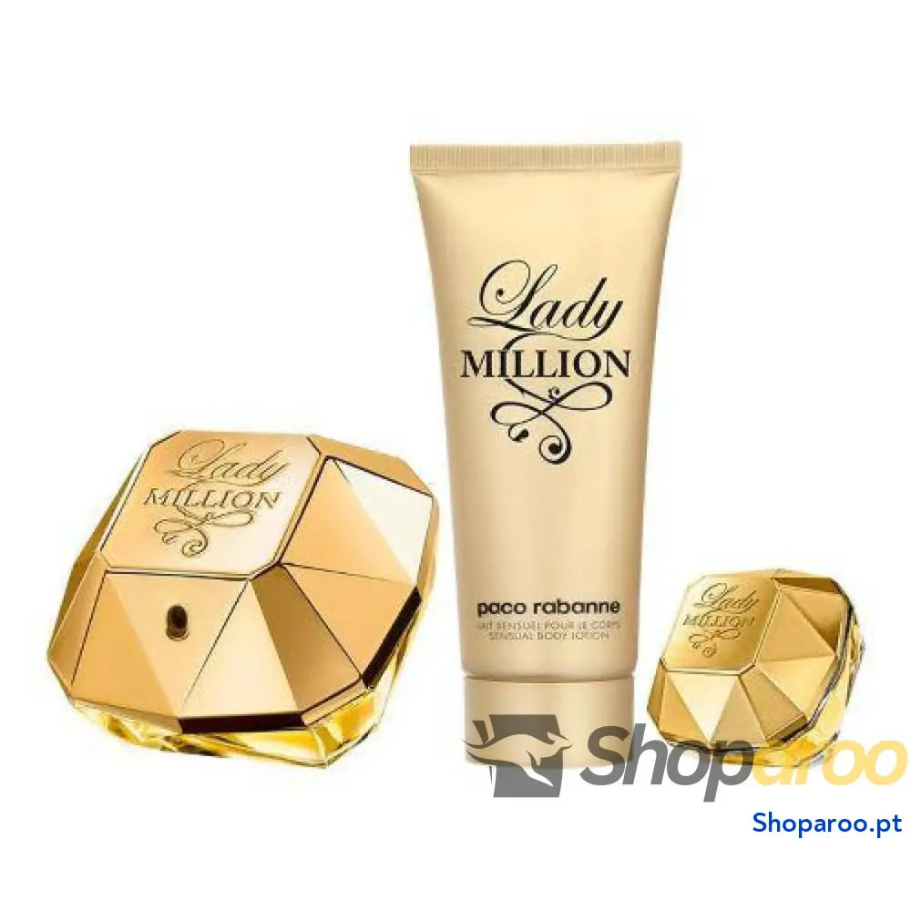 Conjunto de Perfume Mulher Paco Rabanne Lady Million EDP 3 Peças