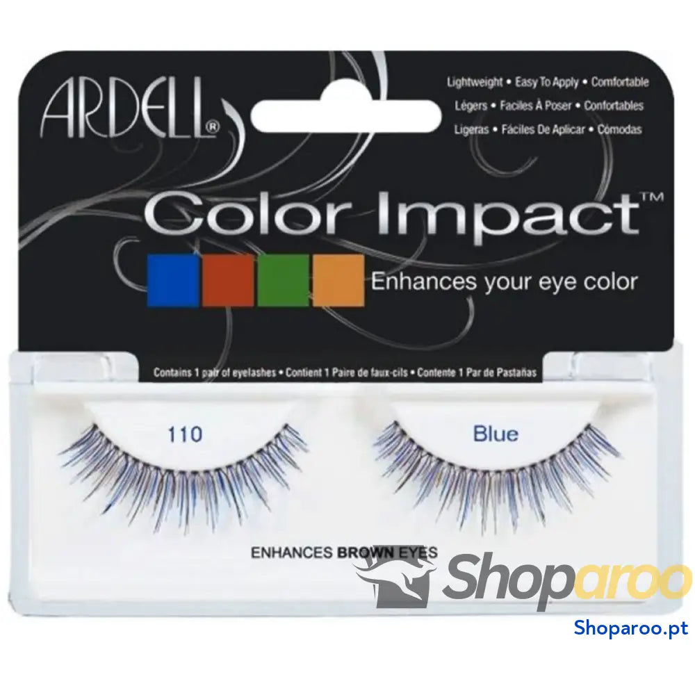 Conjunto de pestanas postiças Ardell Color Impact Nº 110 Blue