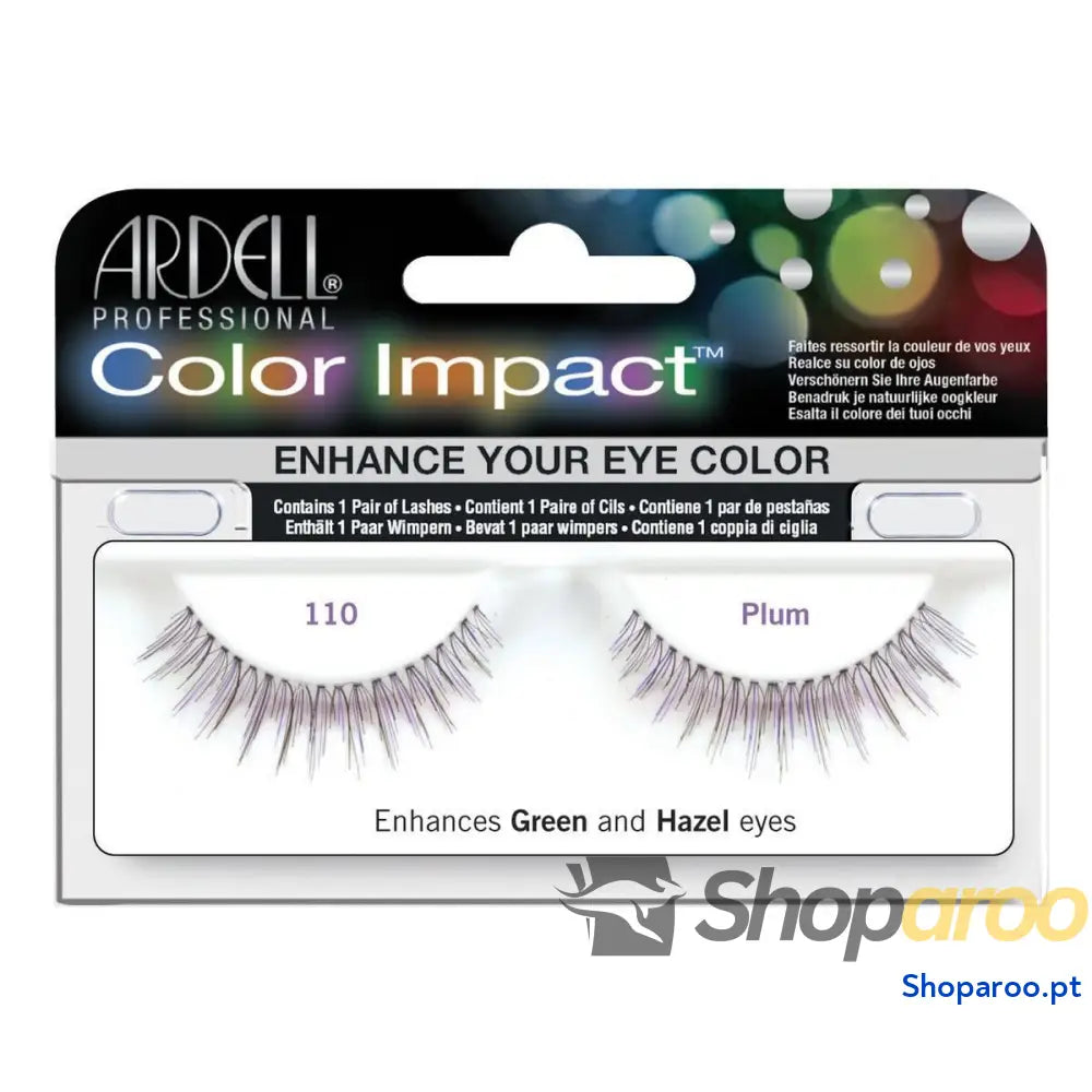 Conjunto de pestanas postiças Ardell Color Impact Nº 110 Plum