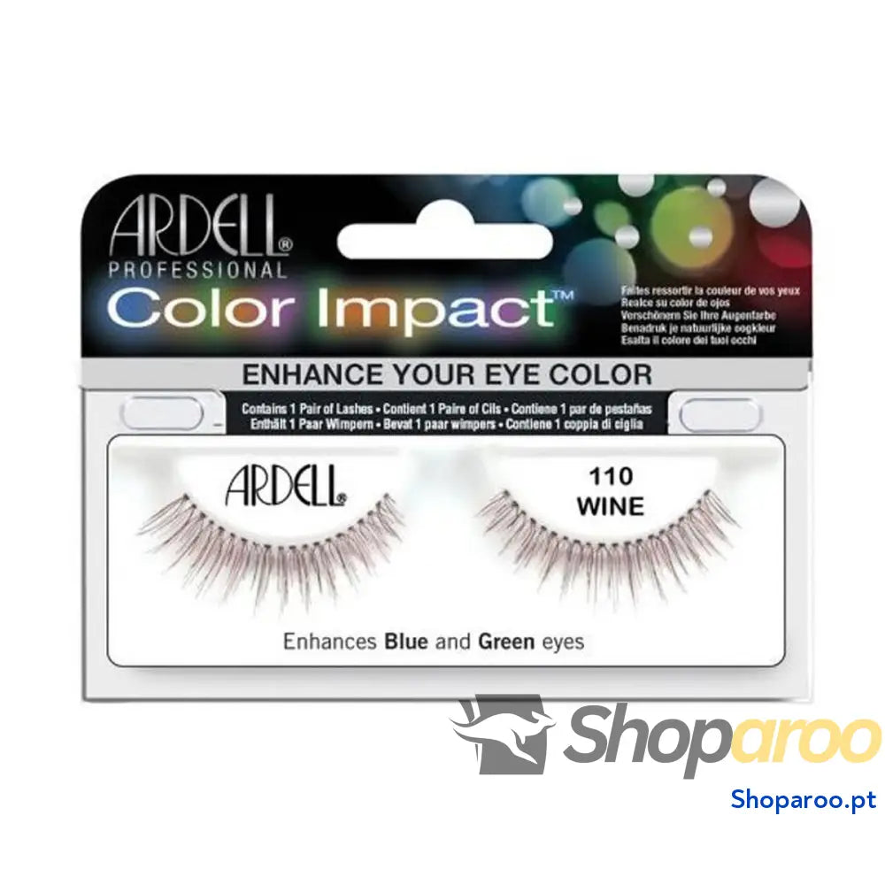 Conjunto de pestanas postiças Ardell Color Impact Nº 110 Wine