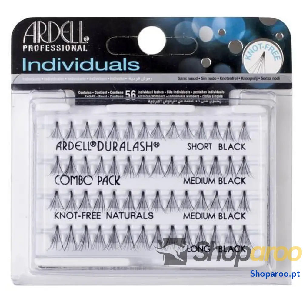 Conjunto de pestanas postiças Ardell Duralash Combo Pestanas individuais 56 Unidades