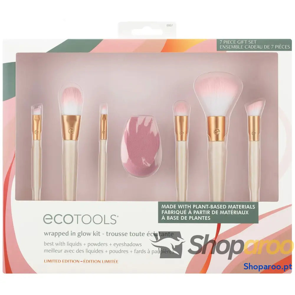 Conjunto de Pincéis de Maquilhagem Ecotools Wrapped In Glow Edição limitada 7 Peças