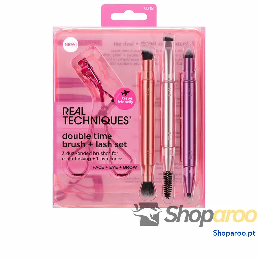 Conjunto de Pincéis de Maquilhagem Real Techniques DOUBLE TIME BRUSH + LAST 4 Peças